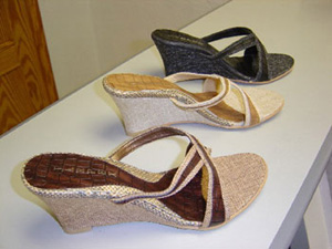 Sandalias de cuna lino/coco 20593